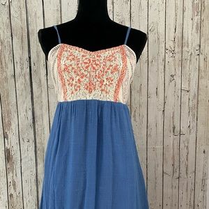 NWOT Flying Tomato embroidered boho dress, size L